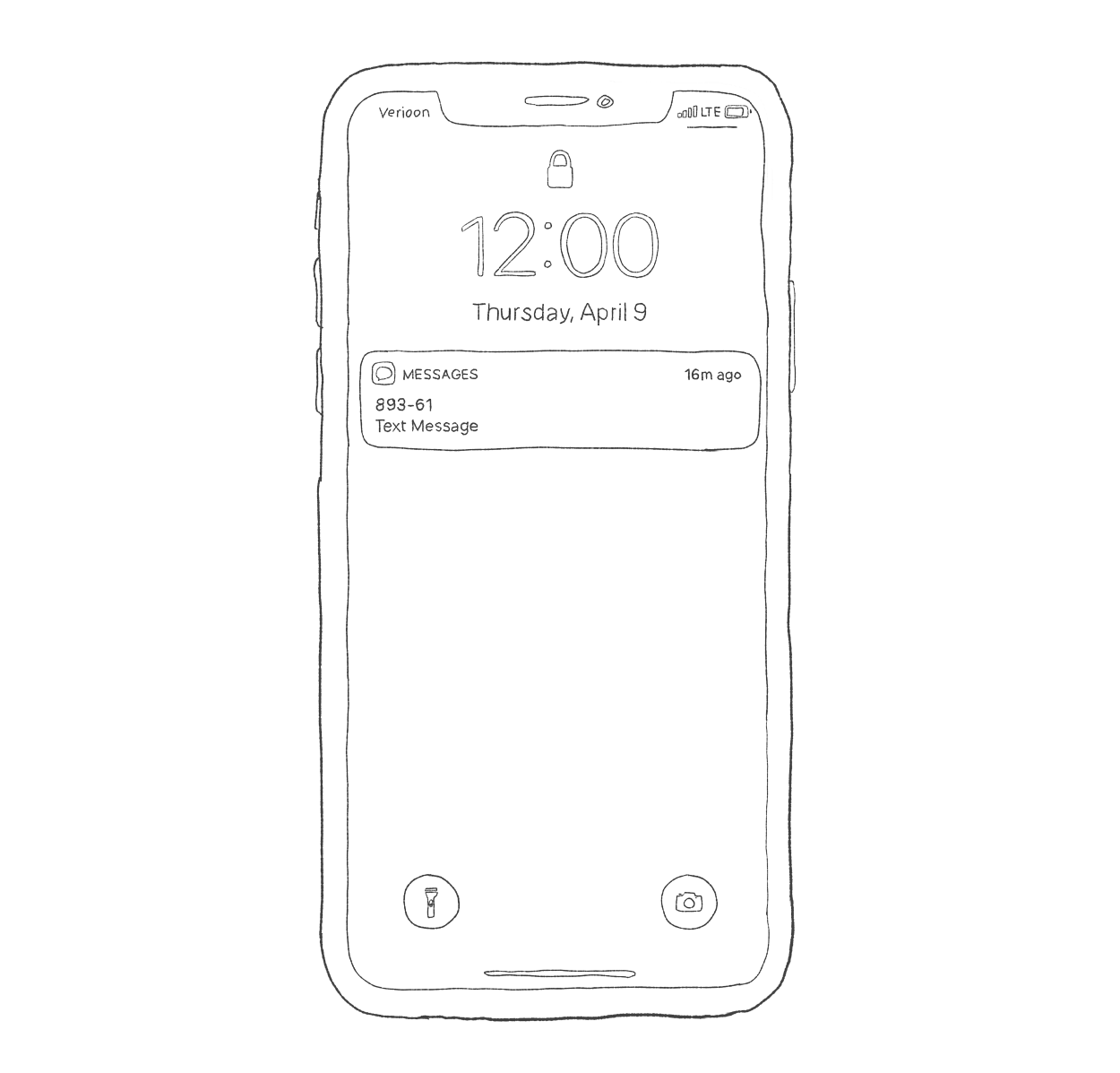 drawing of a cell phone